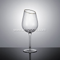 Slanted wine glasses set